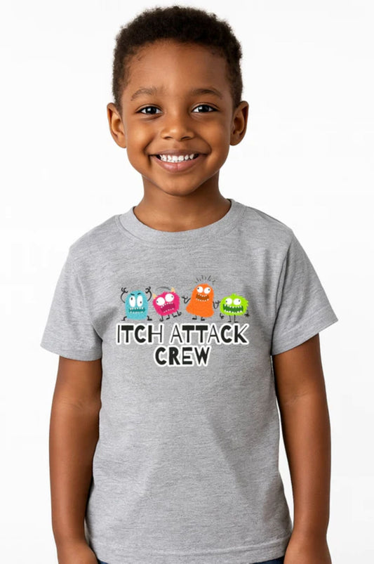 Itch Attack Crew Toddler Tee | Fun Awareness Kids Shirt