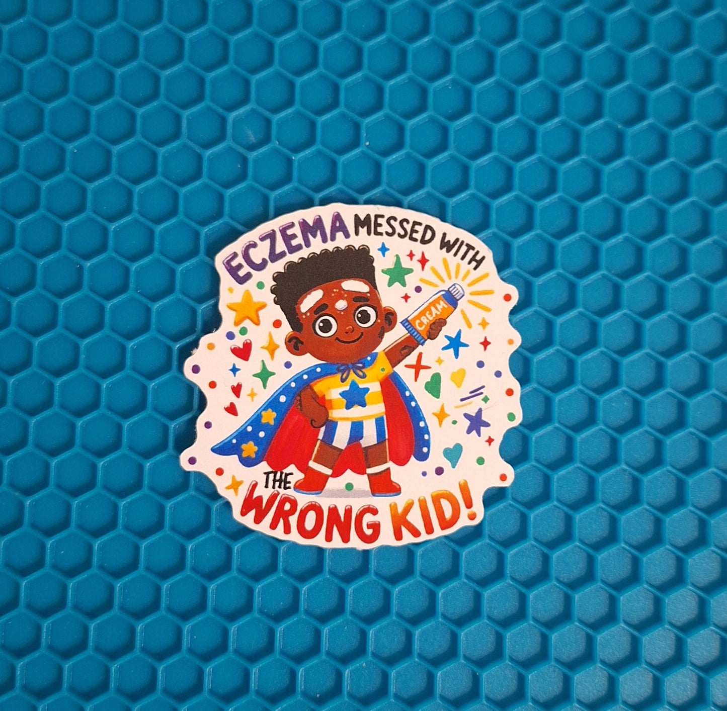 Eczema Messed With The Wrong Kid Sticker